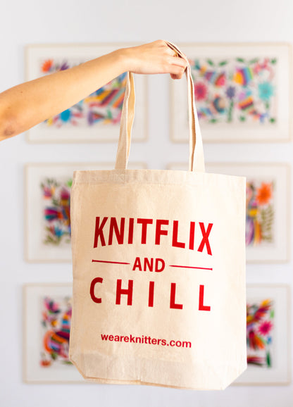 Tote Bag: Knitflix &amp; Chill